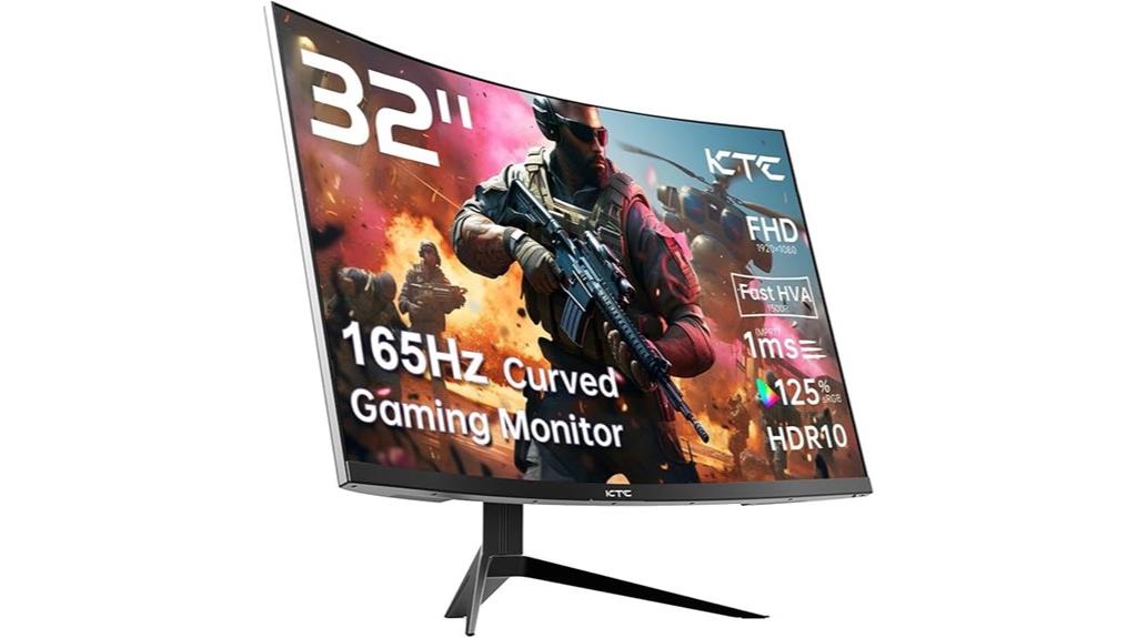 curved gaming monitor display