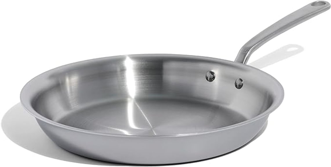 stainless steel frying pan